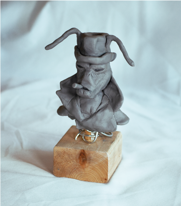 Bust of Andre the Ant Detective, an original character