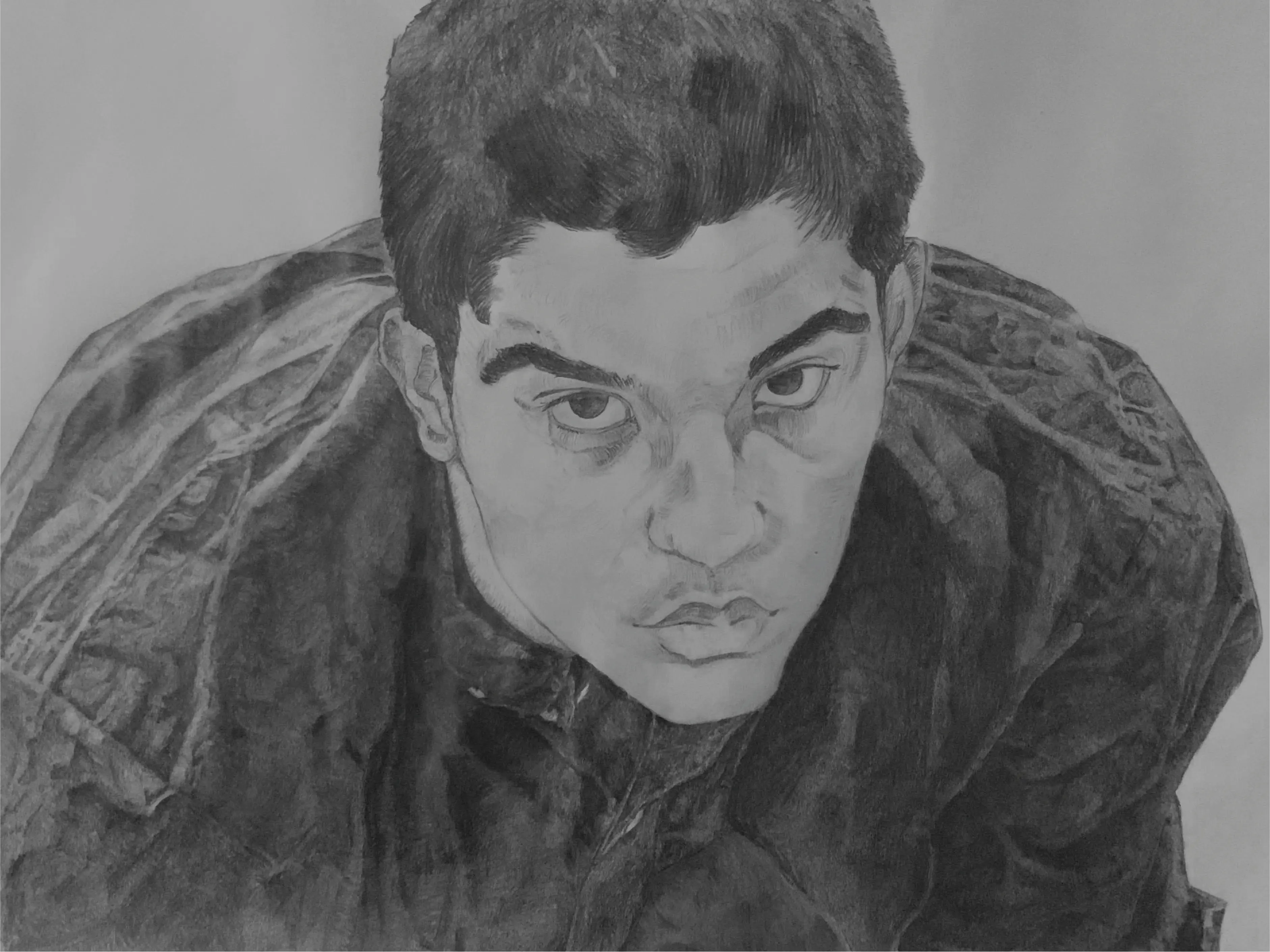 Self portrait in pencil