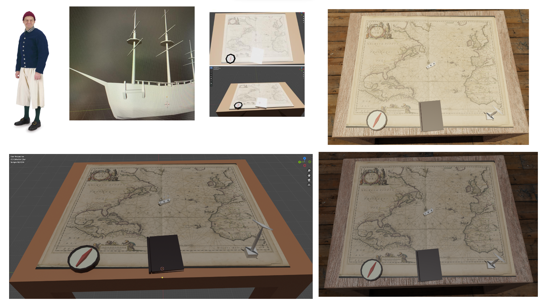 Proposal one visual examples for Captain Cook: Dead Reckoning