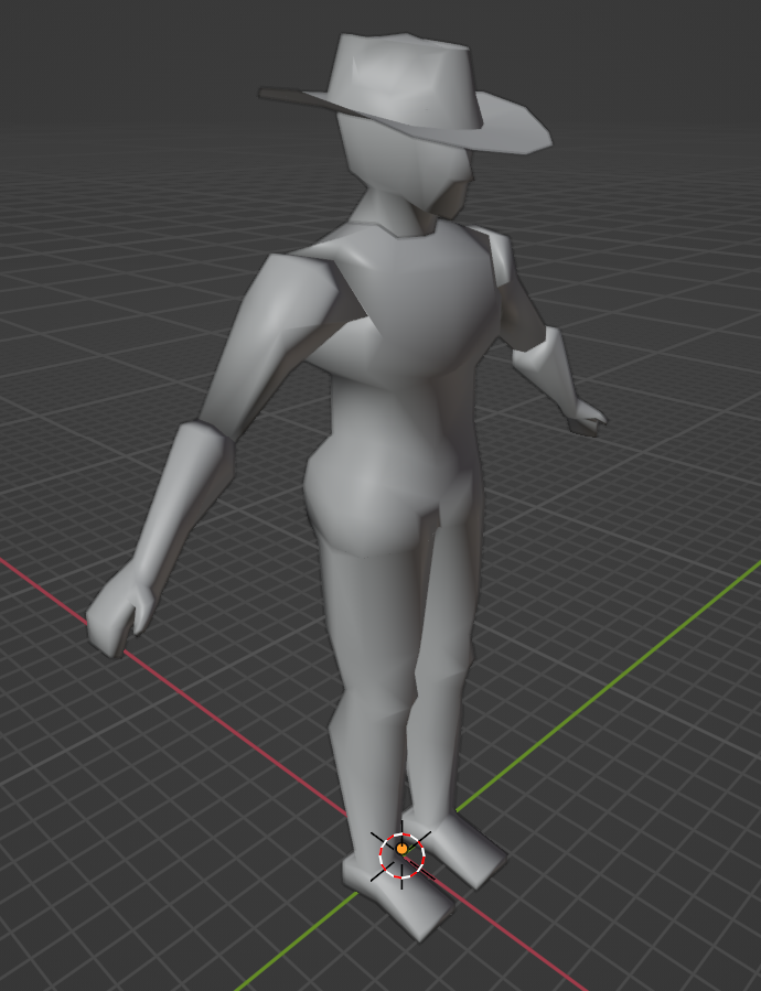 Cowboy with shading issues in Blender