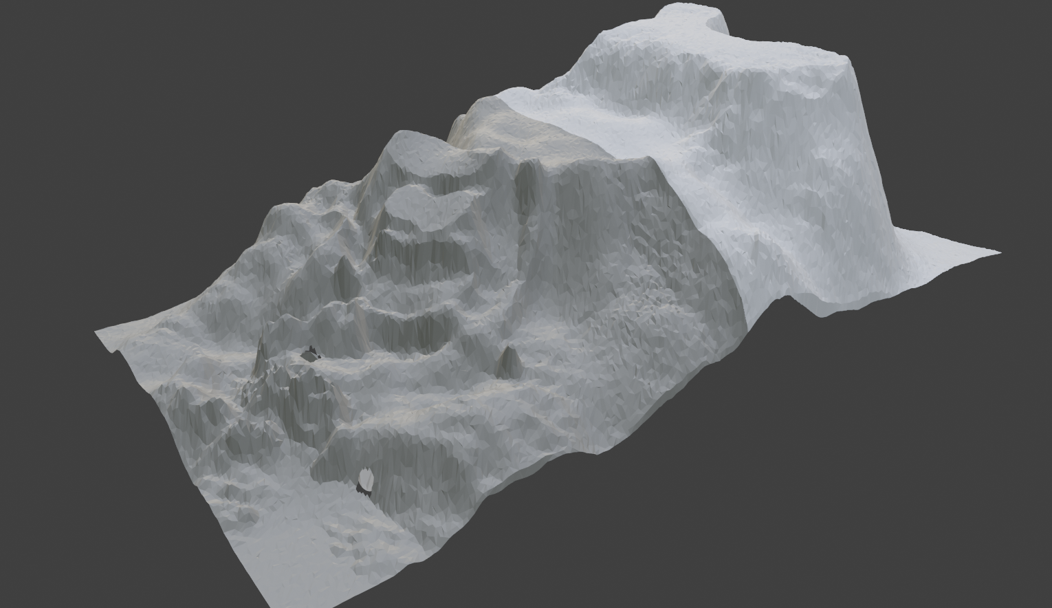 Low poly terrain for Milk in Blender