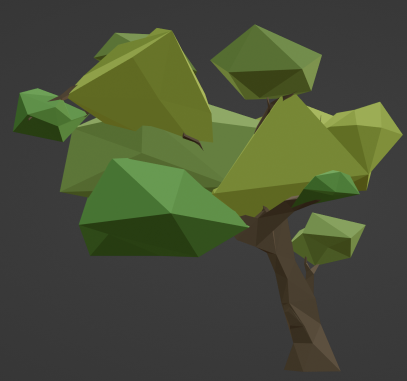 Central tree model for ParkVR in Blender