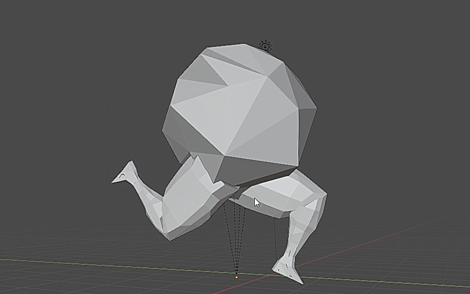 screenshot of boulderman in Blender