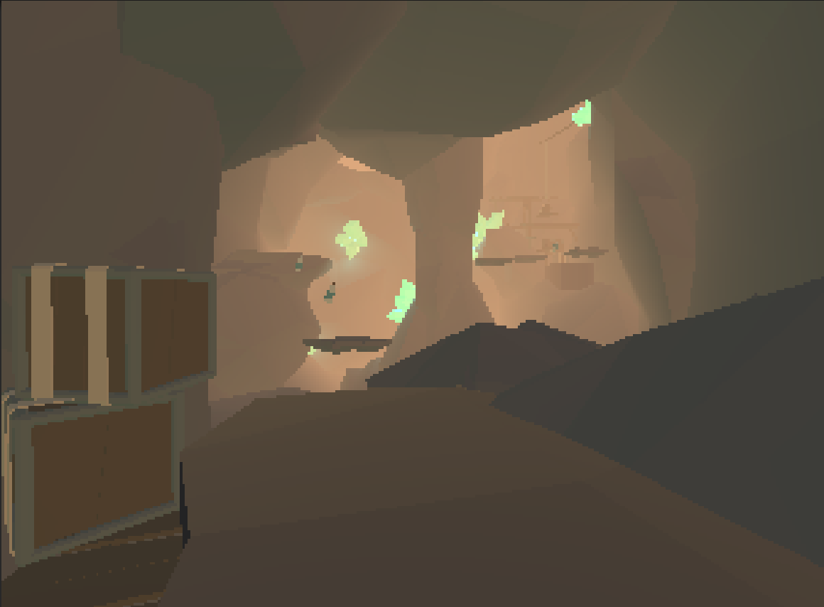 screenshot of the caves in Milk