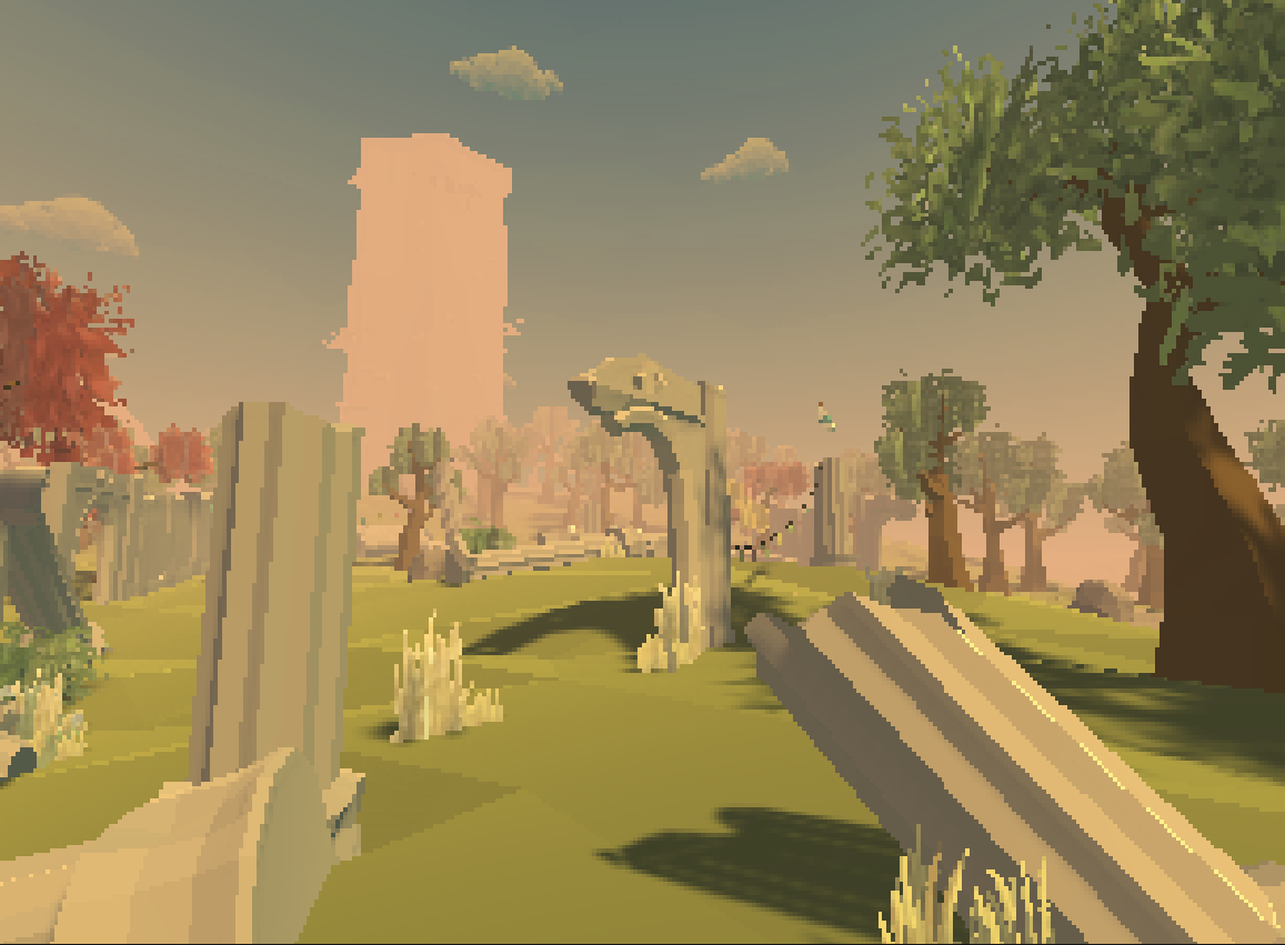 screenshot of the ruins in Milk