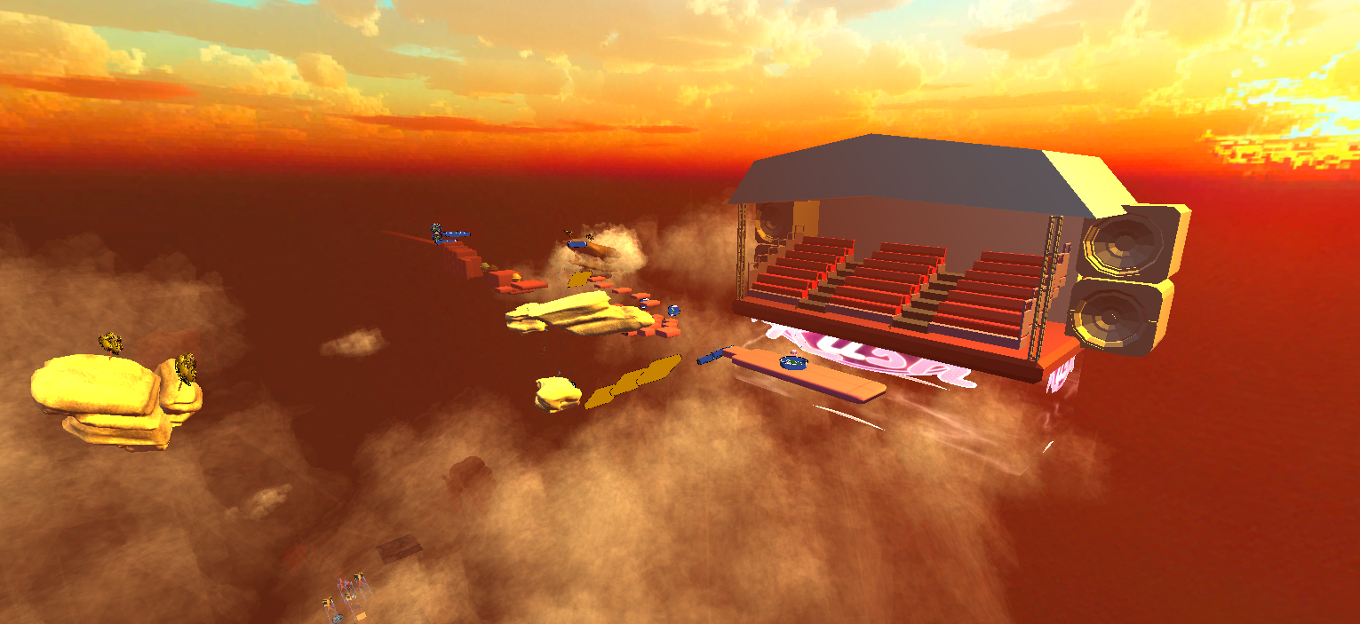 screenshot of the sky (level 3) in Rebound Rush